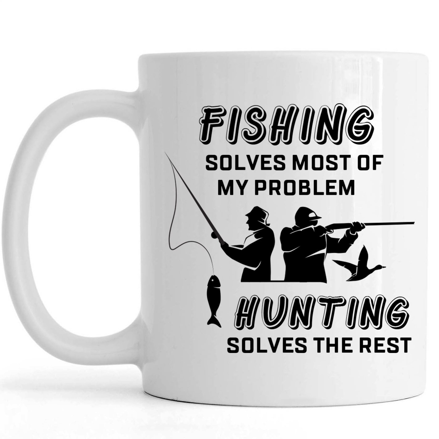 Fishing & Hunting Dad Mug| Father’s Day Gift for Hunting Daddy, Fishing Dad, Fisherman Hunter Birthday, Christmas Gift| N590 Myfihu