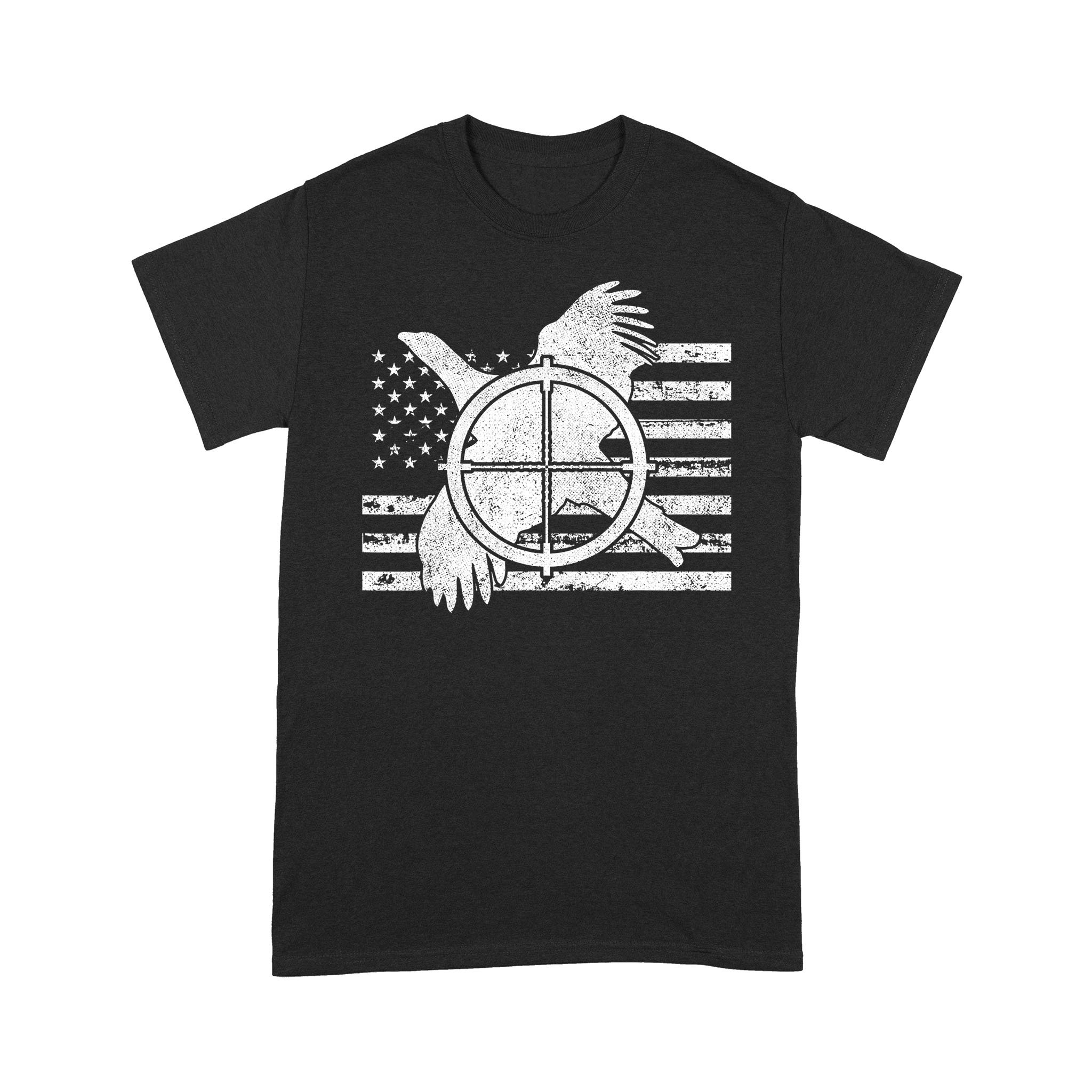 Grouse Hunter American Flag Hunting T-Shirt – FSD1124