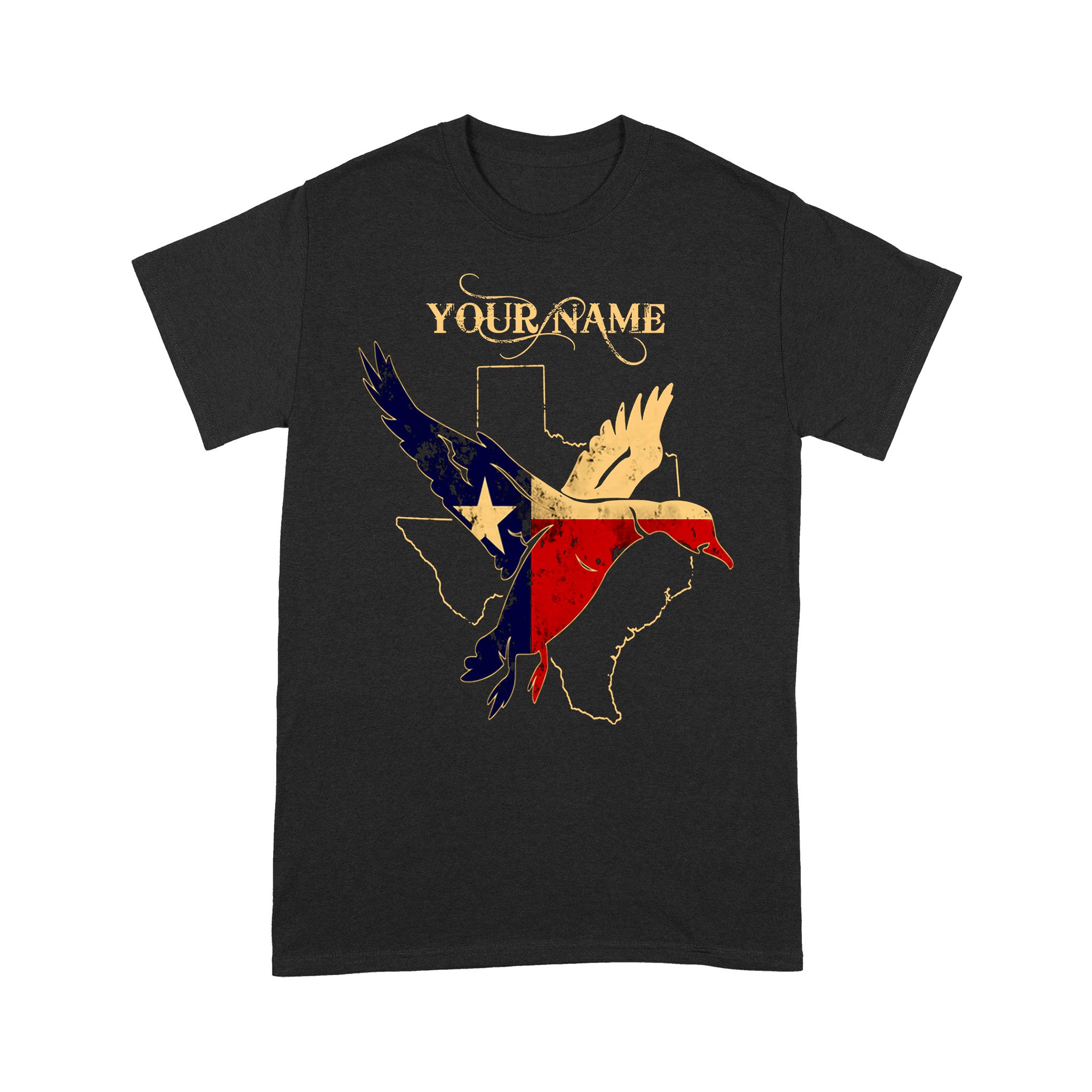 Duck hunting Texas TX hunter custom name T-shirt – FSD1167