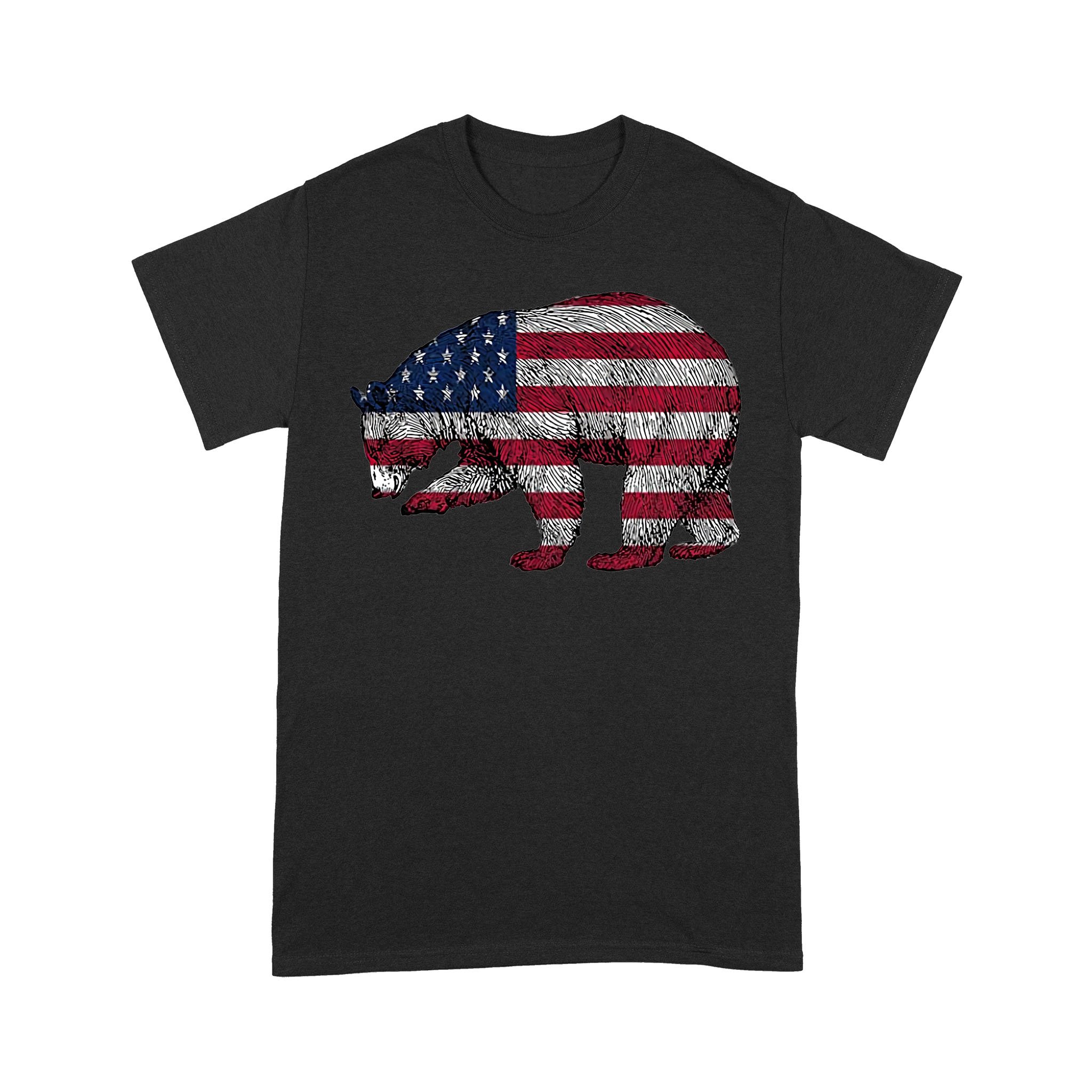 Bear hunting American flag T-shirt – FSD1182