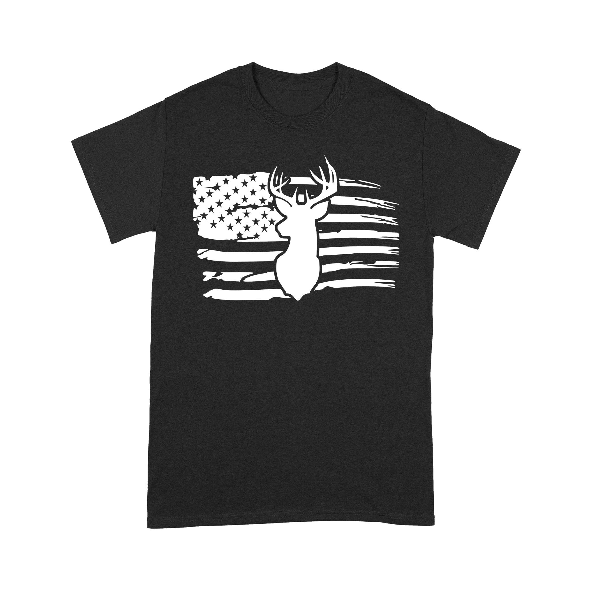 Deer hunting American flag T-shirt Deer head – FSD1227D05