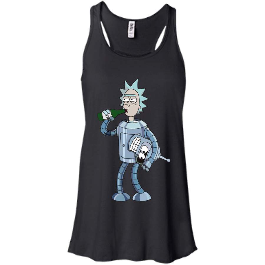 AGR Womens Rick And Morty Rick Futurama Drink Shirt