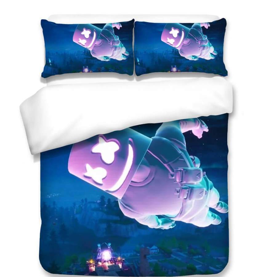 Fortnite Marshmello DJ #5 Duvet Cover Quilt Cover Pillowcase Bedding Set Bed Linen