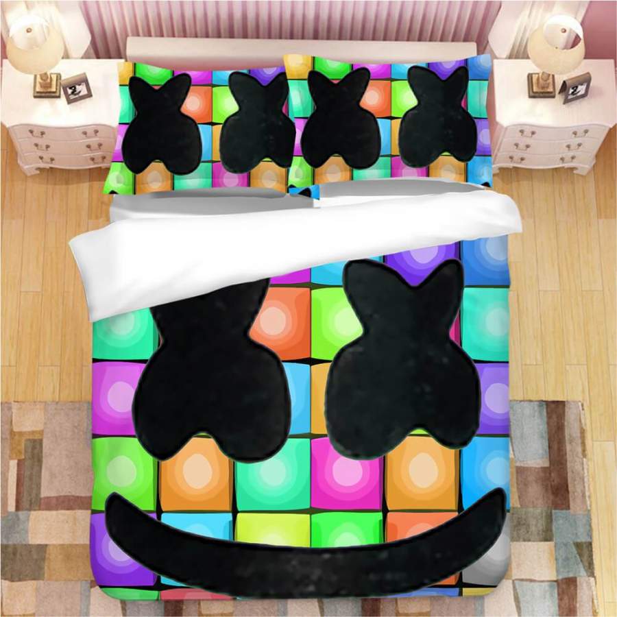 Fortnite Marshmello DJ #6 Duvet Cover Quilt Cover Pillowcase Bedding Set Bed Linen