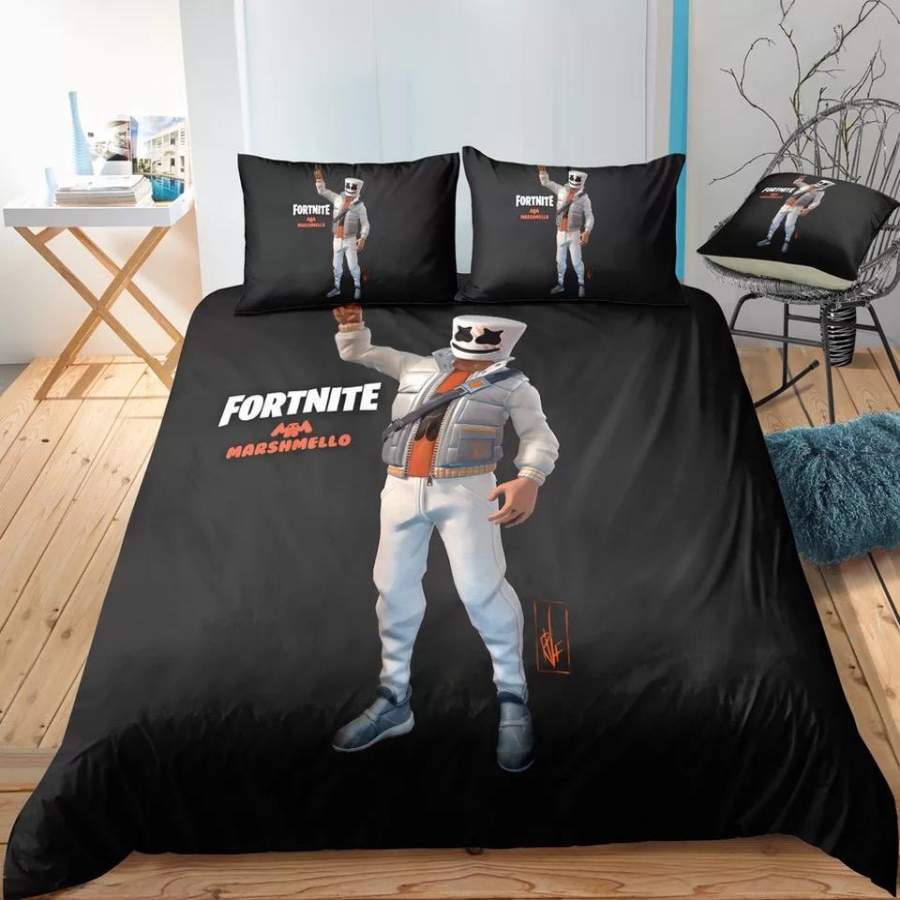 Fortnite Team Marshmellow #23 Duvet Cover Quilt Cover Pillowcase Bedding Set Bed Linen Home Decor