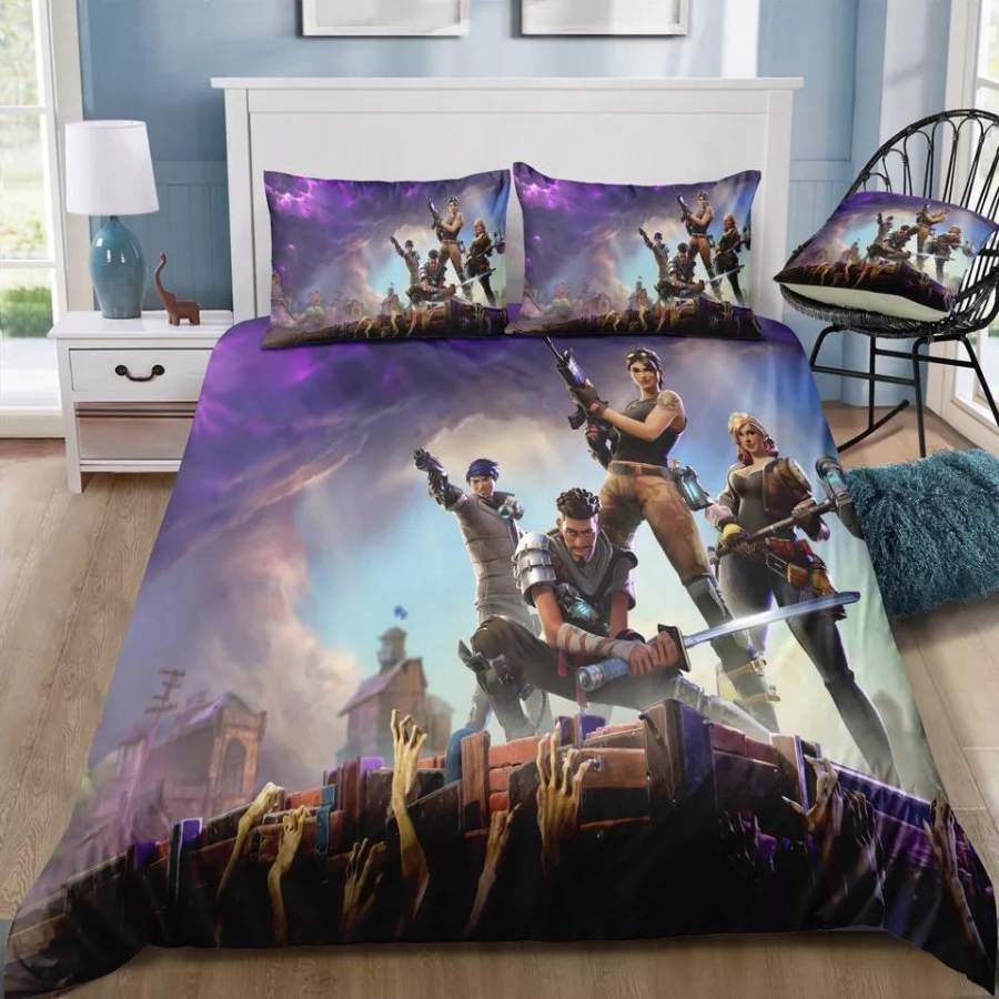 Fortnite Team #9 Duvet Cover Quilt Cover Pillowcase Bedding Set Bed Linen Home Decor