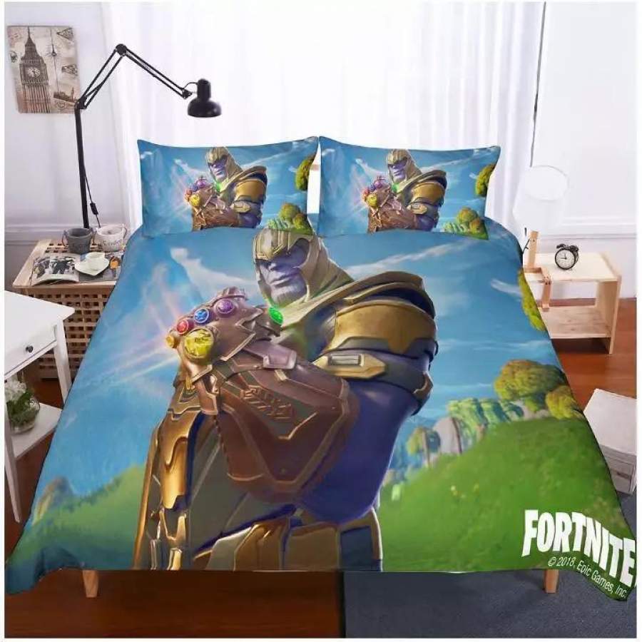 Fortnite Team Thanos #27 Duvet Cover Quilt Cover Pillowcase Bedding Set Bed Linen Home Decor