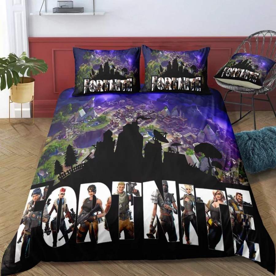 Fortnite Team #8 Duvet Cover Quilt Cover Pillowcase Bedding Set Bed Linen Home Decor