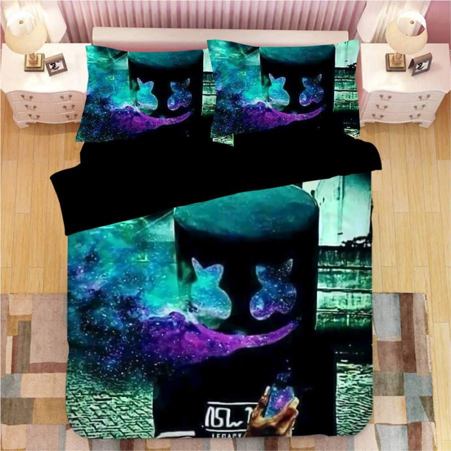 Fortnite Marshmello DJ #9 Duvet Cover Quilt Cover Pillowcase Bedding Set Bed Linen