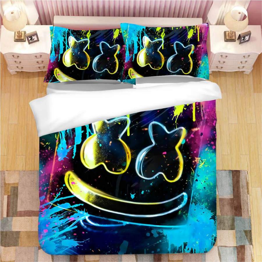 Fortnite Marshmello DJ #2 Duvet Cover Quilt Cover Pillowcase Bedding Set Bed Linen