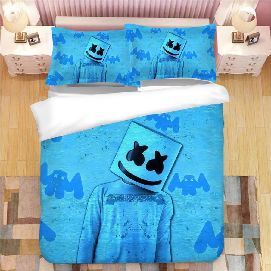 Fortnite Marshmello DJ #3 Duvet Cover Quilt Cover Pillowcase Bedding Set Bed Linen