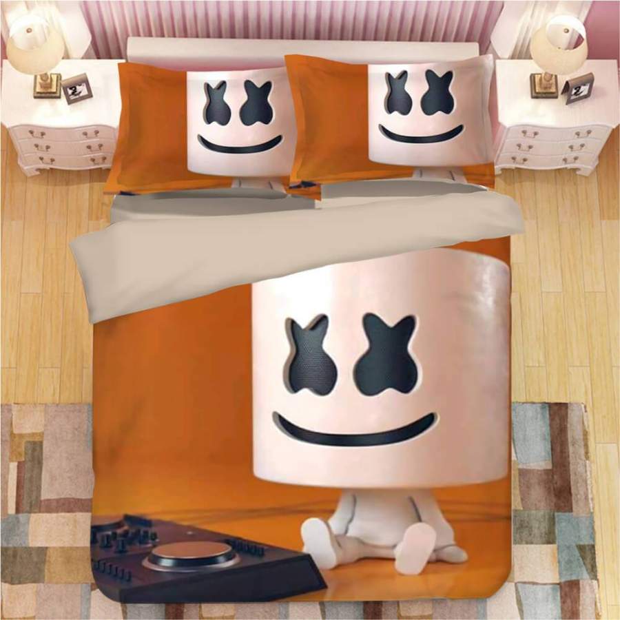 Fortnite Marshmello DJ #1 Duvet Cover Quilt Cover Pillowcase Bedding Set Bed Linen