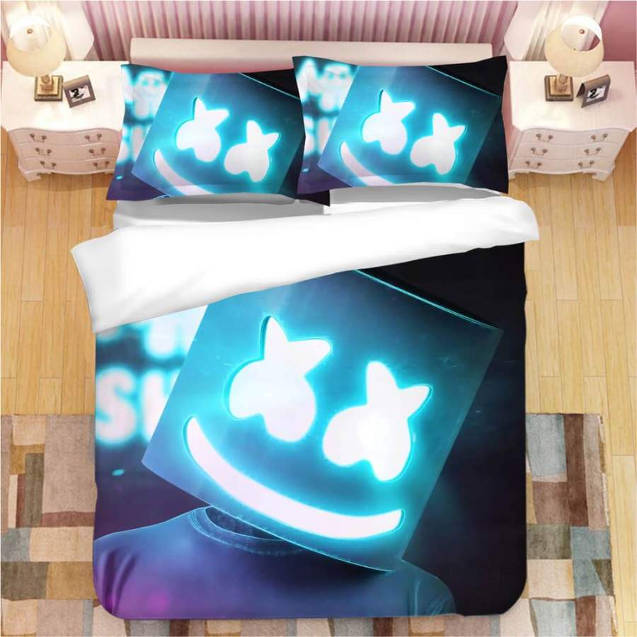 Fortnite Marshmello DJ #7 Duvet Cover Quilt Cover Pillowcase Bedding Set Bed Linen