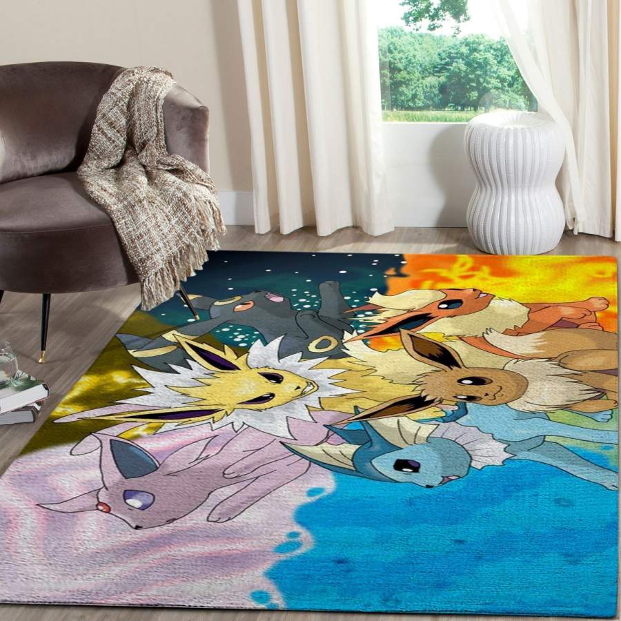 Eevee Pokemon Anime FN070238 Movies Area Rug – Floor Decor The US Decor