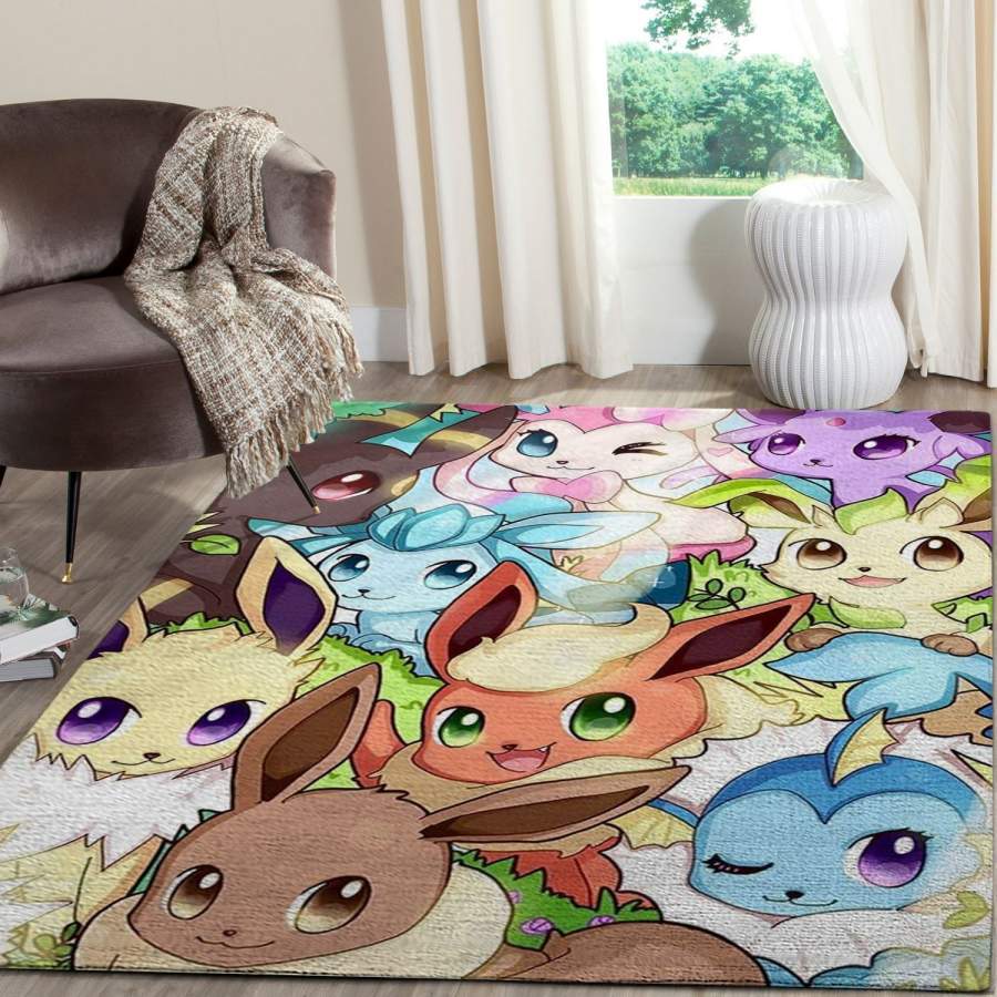 Eevee Pokemon Anime FN080203 Movies Area Rug – Floor Decor The US Decor