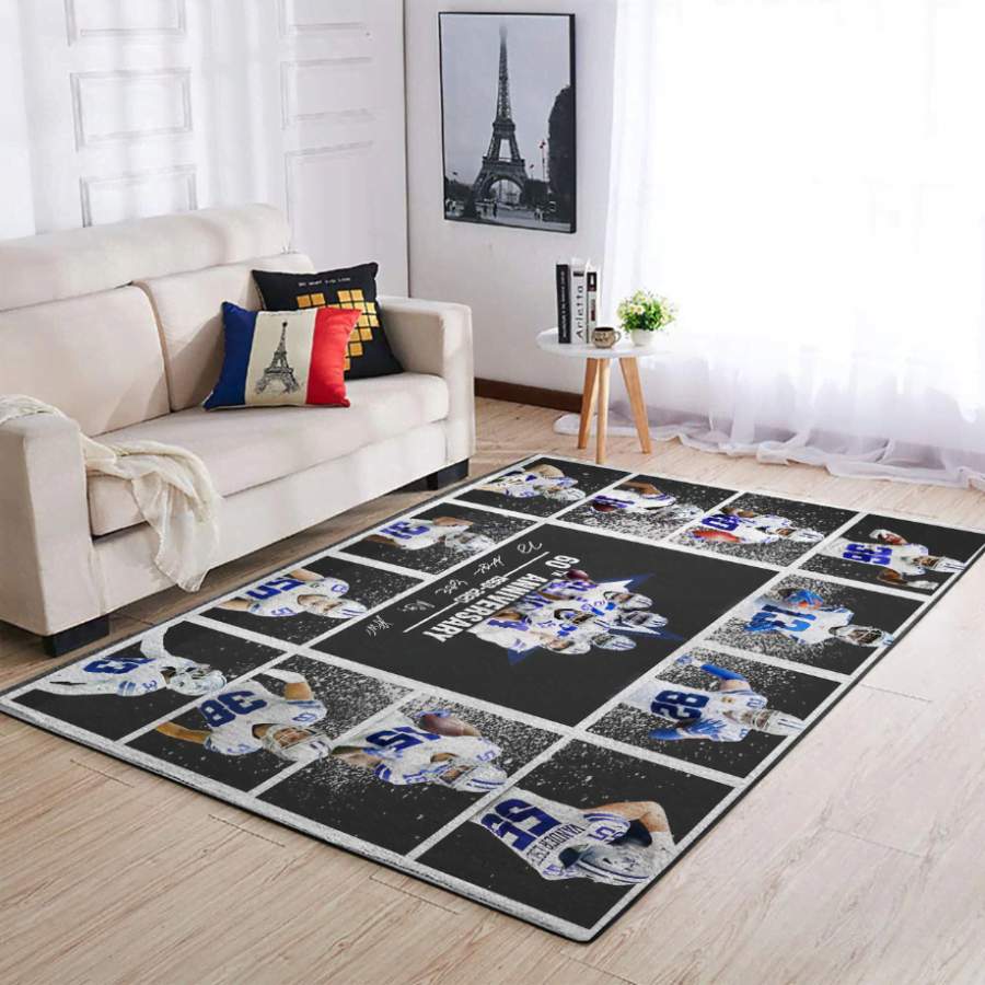 Dallas Cowboys Area Rug 60th, Football Area Rug Floor Decor