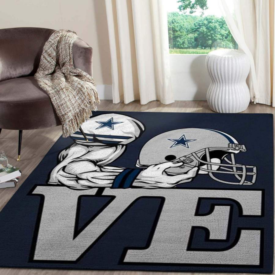 Dallas Cowboys Area Rug DLB2601, Football Area Rug Floor Decor