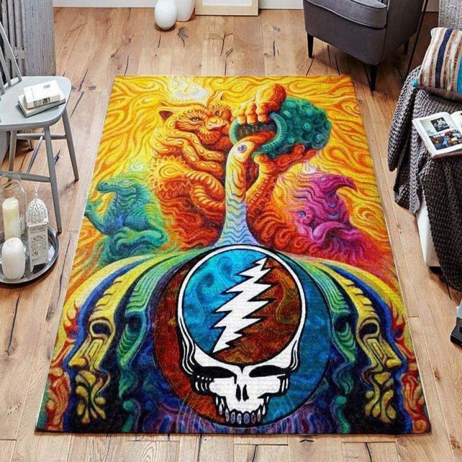 Grateful Dead Band Area Rug – Music fans Home Decor – HomeBeautyUS