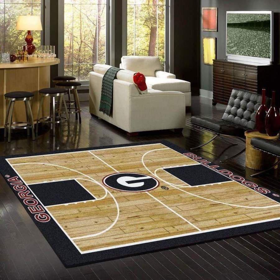 Georgia Bulldogs Area Rug, Basketball Court OFD 191207