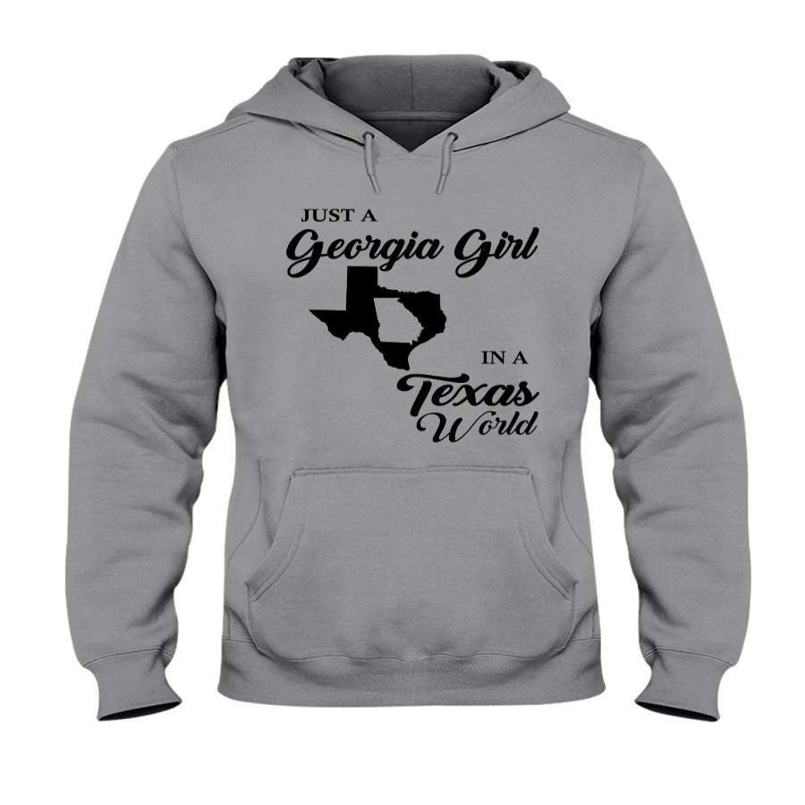 Just A Georgia Girl In A Texas World Personalized State Gift Hoodie