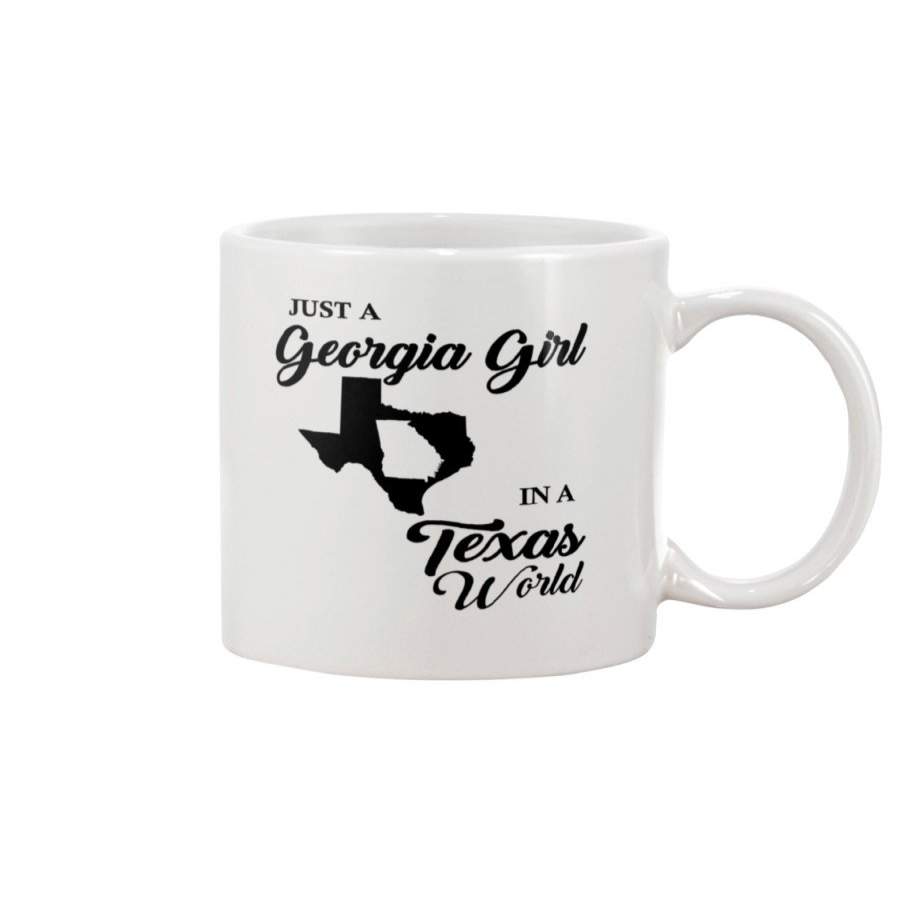 Just A Georgia Girl In A Texas World Personalized State Gift Mug