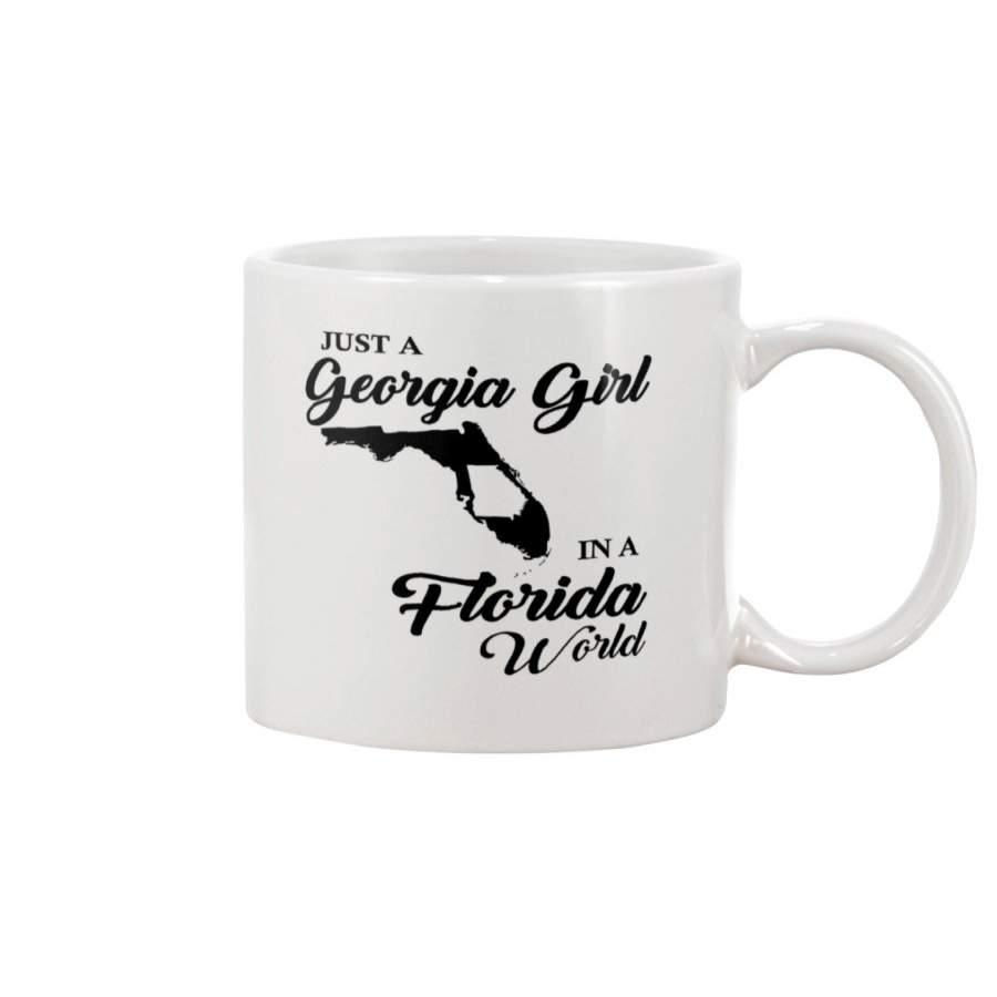 Just A Georgia Girl In A Florida World Personalized Country Gift Mug