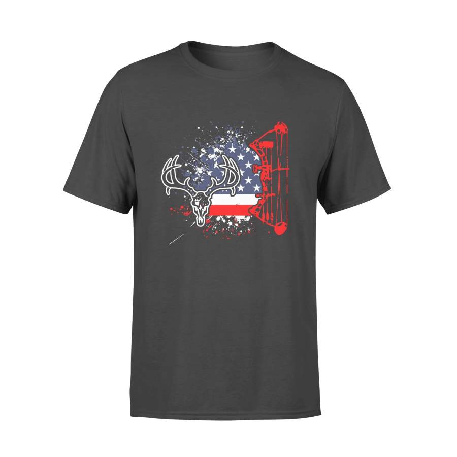 Hunting Deer USA American Flag Gift For Deer Hunters T-shirt