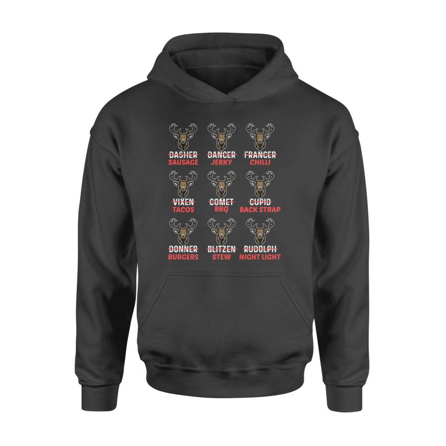 Funny Christmas Deer Bow Hunting Santa Men Women Hunter Gift Hoodie