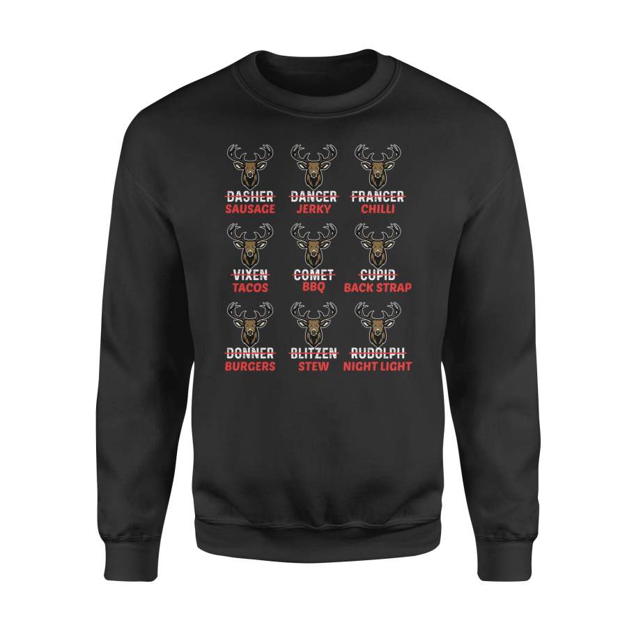 Funny Christmas Deer Bow Hunting Santa Men Women Hunter Gift Sweatshirt