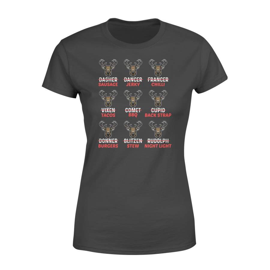 Funny Christmas Deer Bow Hunting Santa Men Women Hunter Gift Women’s T-shirt