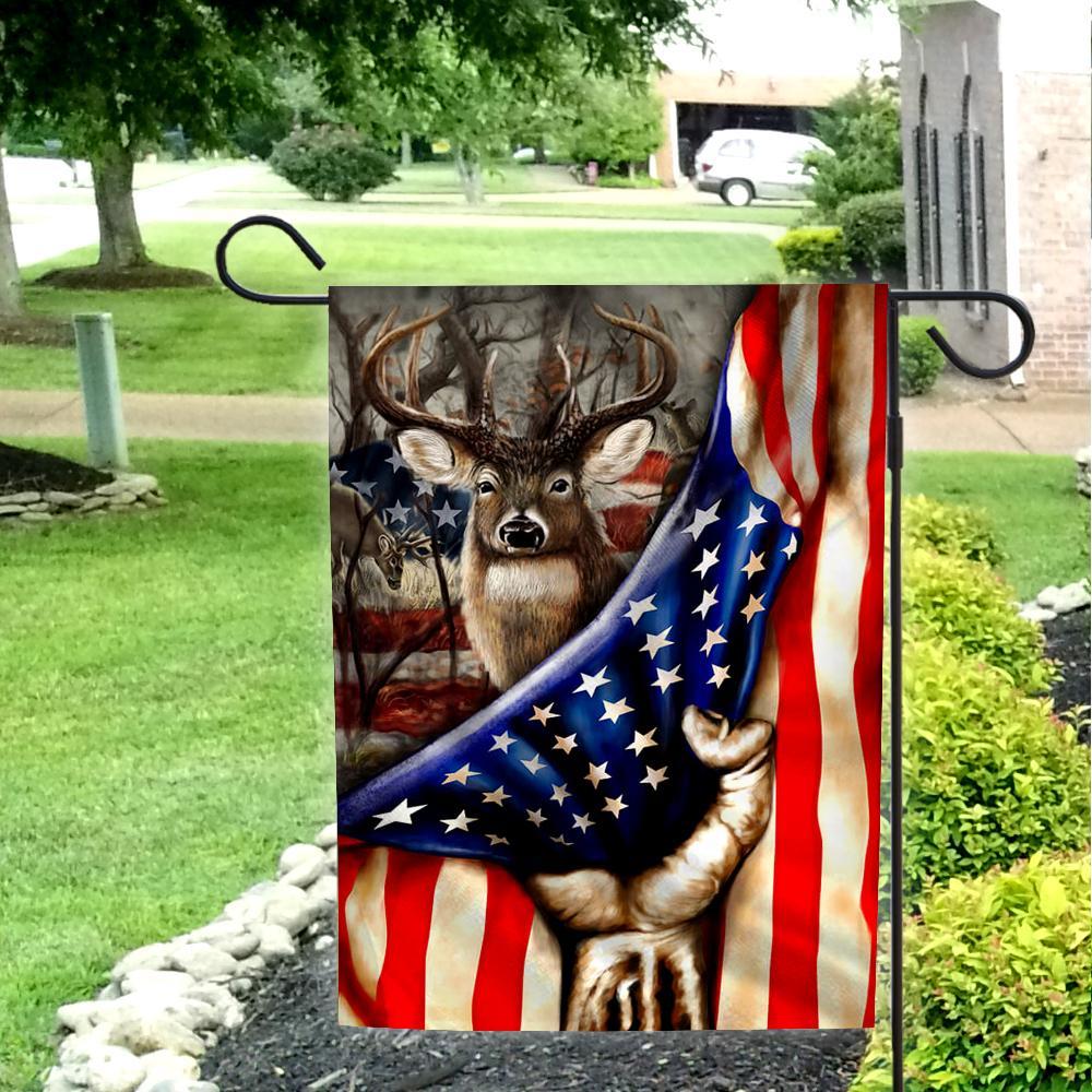 Deer 3D Printed Hunting American House Garden Flag