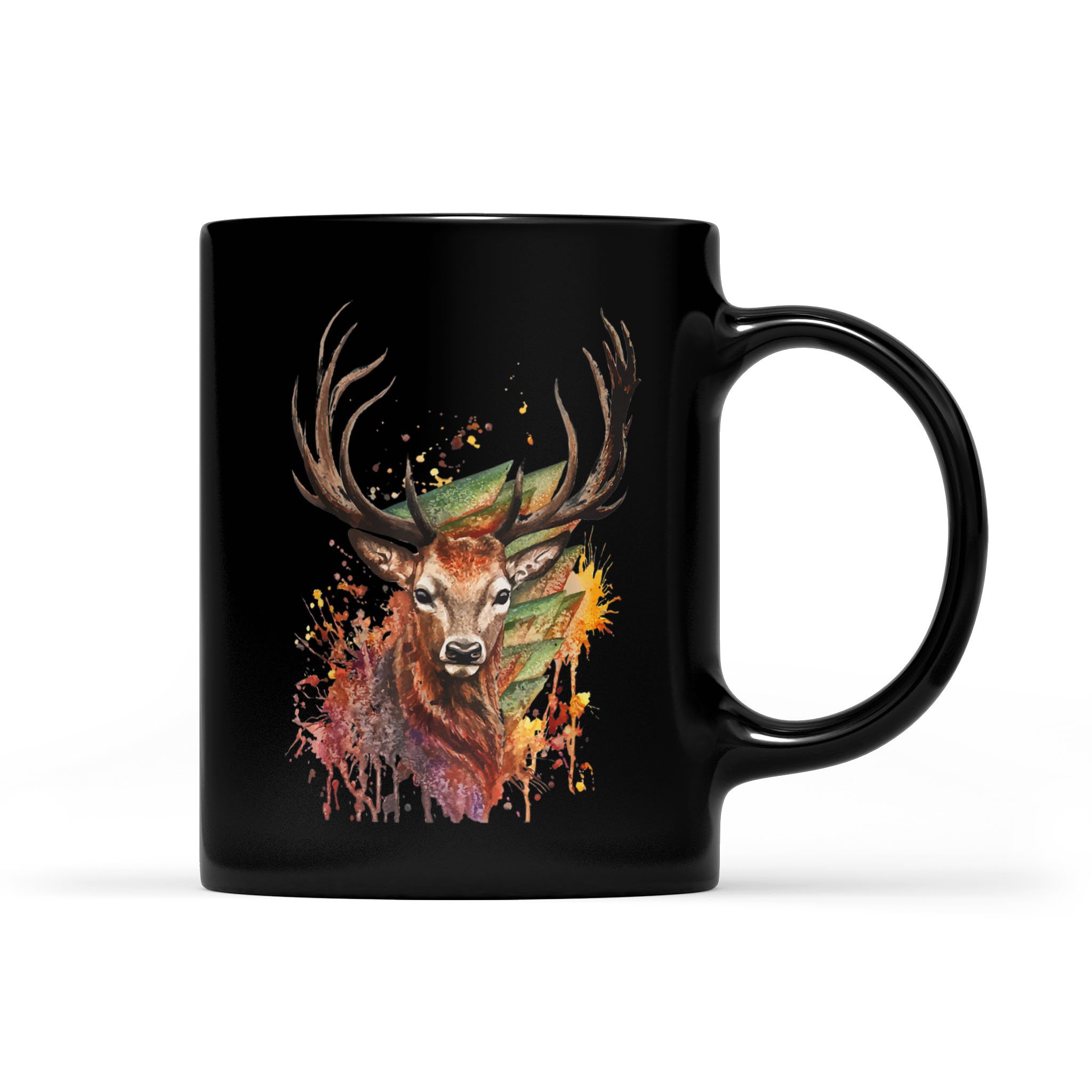 Cool Graphic Deer Buck Hunting Hunters Gift – Black Mug