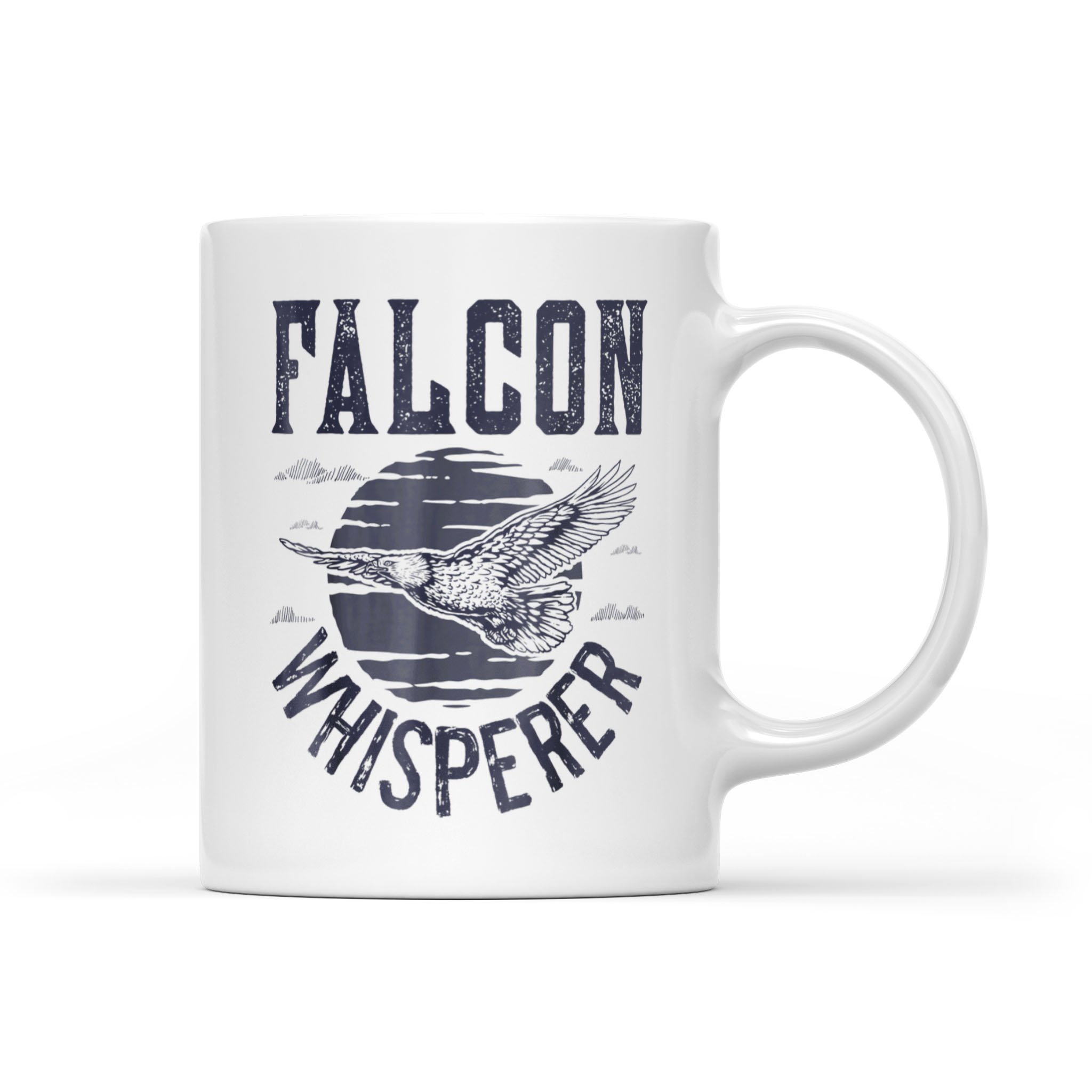 Falcon Whisperer Hunting Vintage Falconry Hunter – White Mug