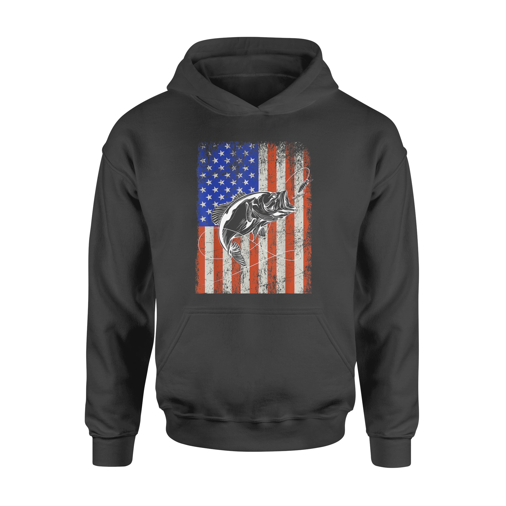 Fishing USA America Fish Hunting Camping Nature Gift Idea – Standard Hoodie