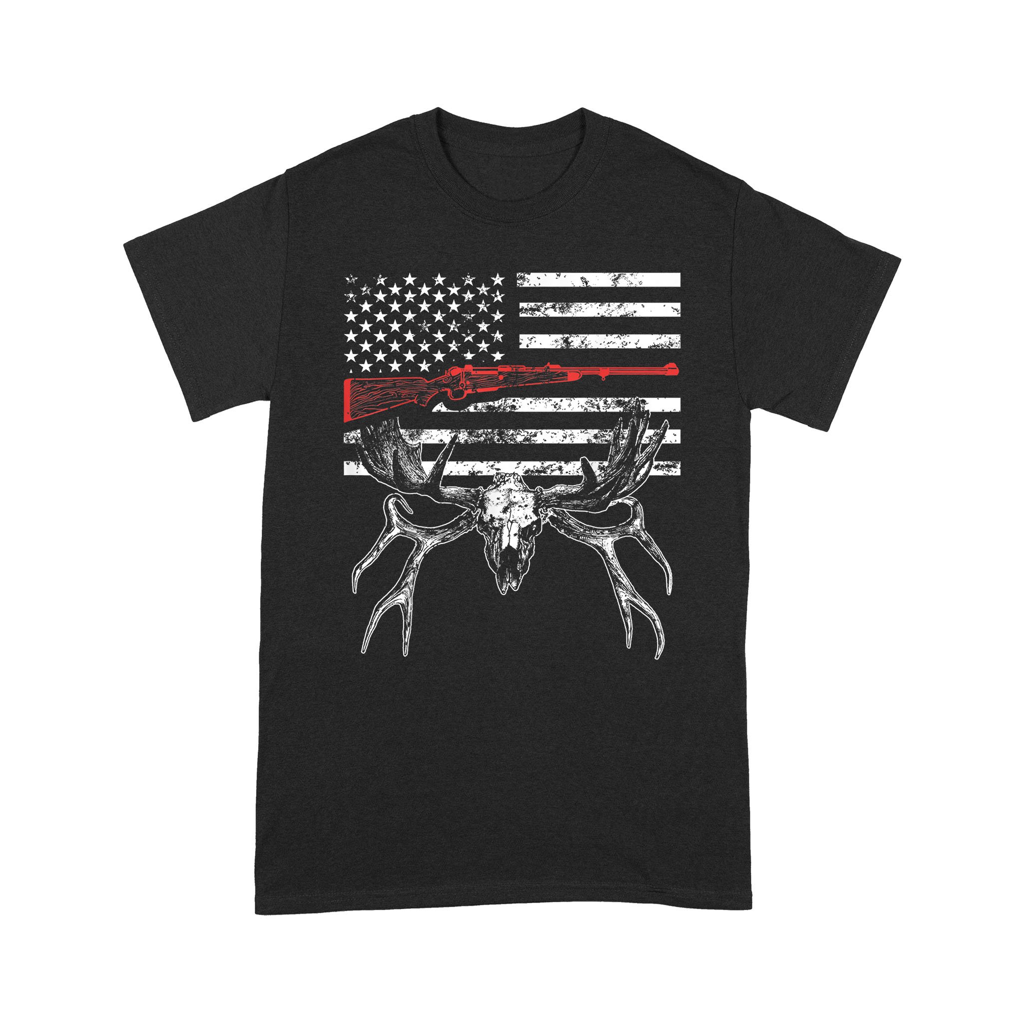 American Flag Deer Hunting USA Vintage Gifts – Standard T-shirt