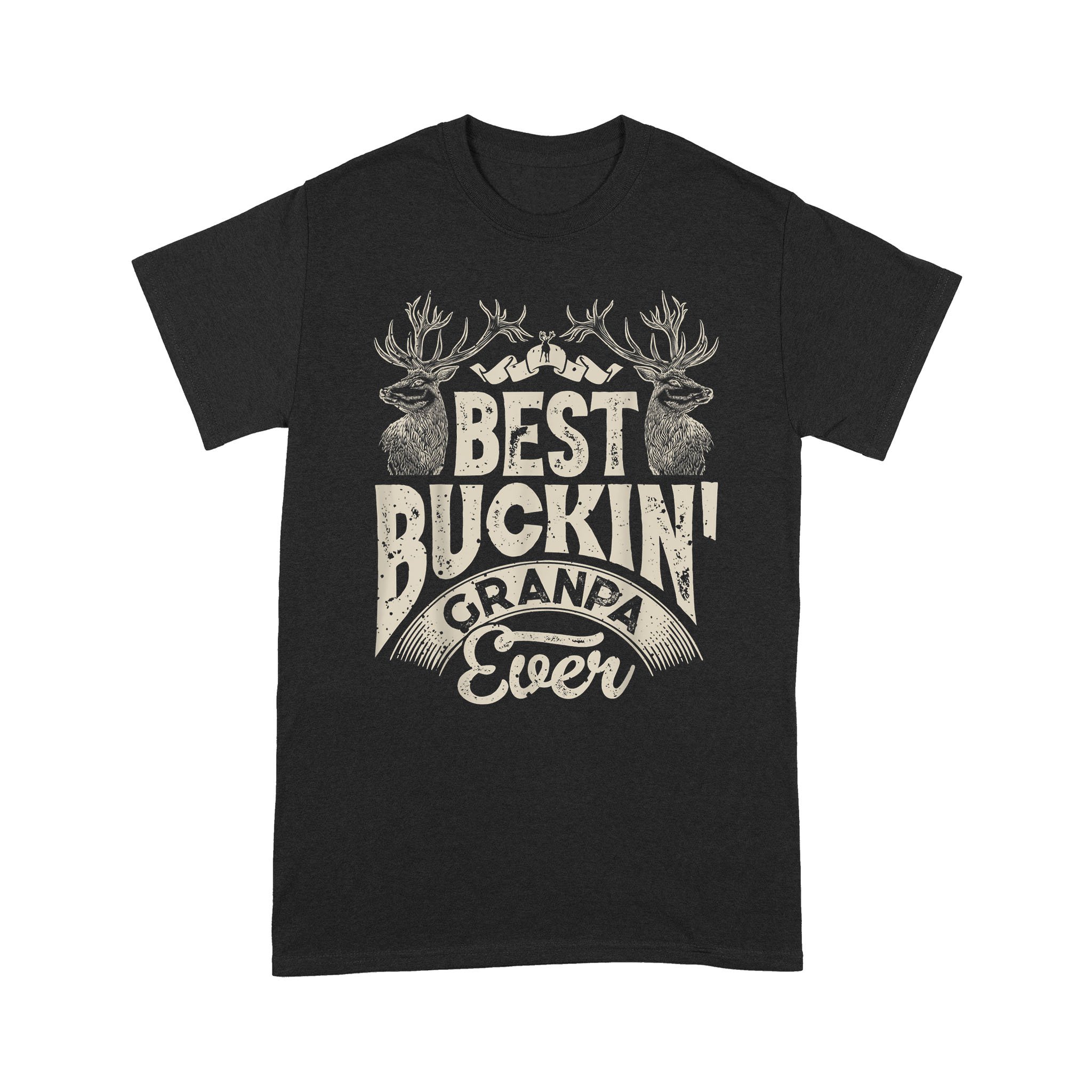 Best Buckin Grandpa Ever Hunting Hunter Bucking Dad – Standard T-shirt