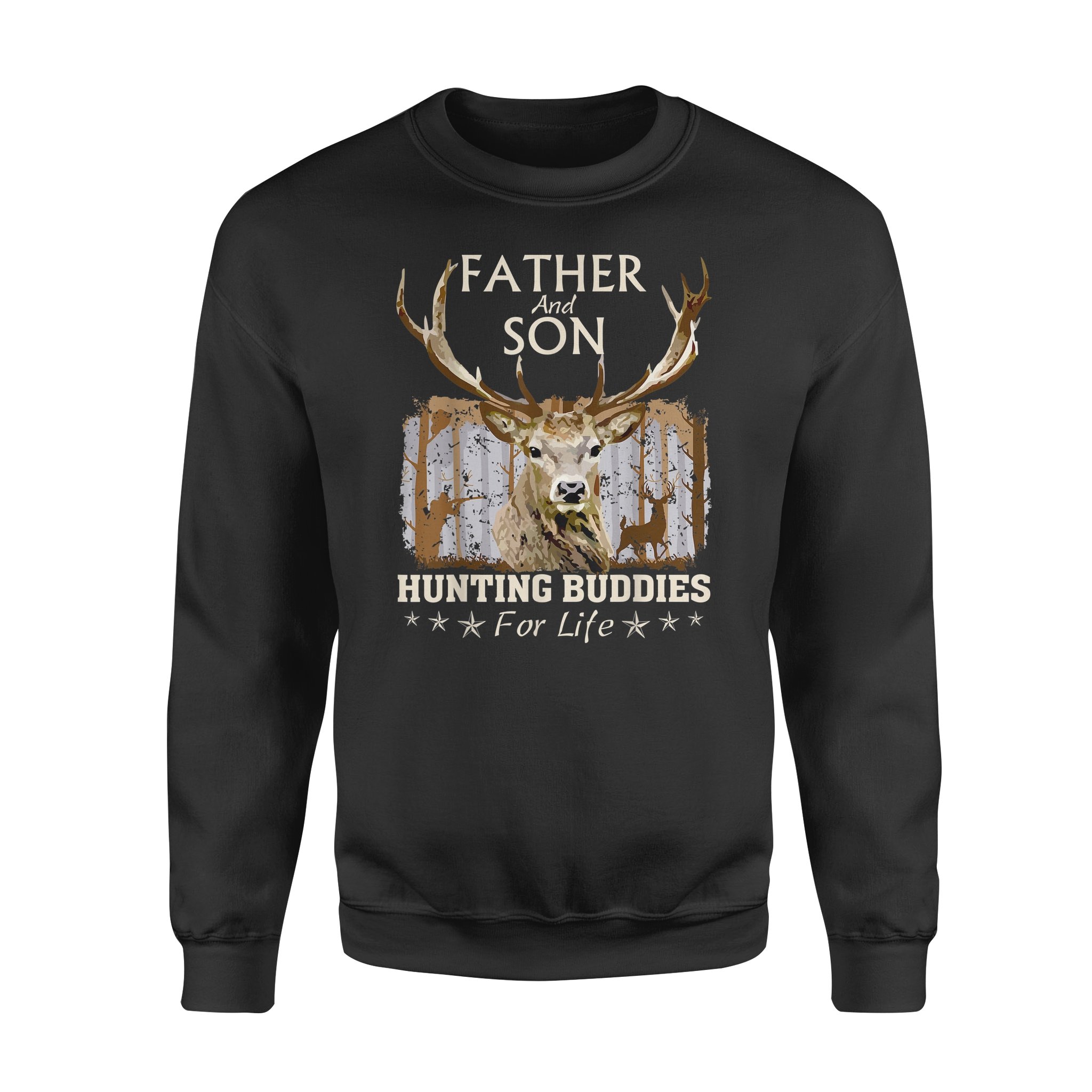 Father And Son Hunting Buddies For Life Gift For Dad – Standard Crew Neck Sweatshirt