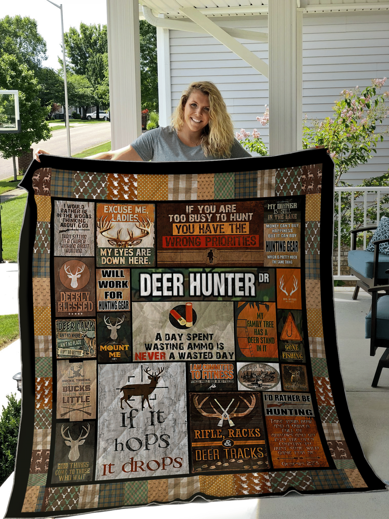 Deer Hunting Lovers Gift For Hunter Quilt