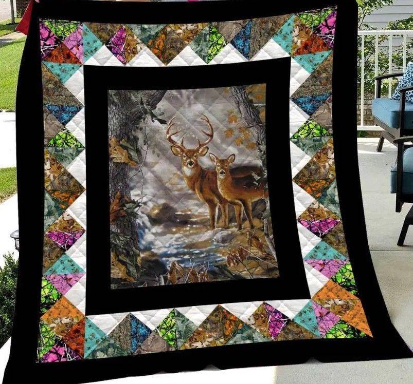 Hunting Deer Quilt Cufur