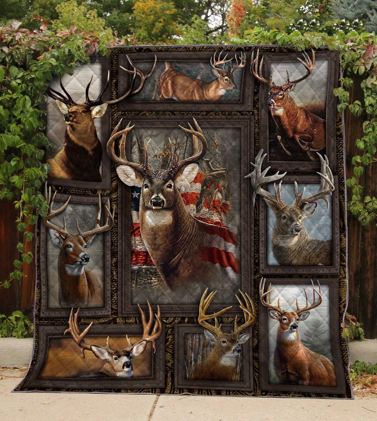 Deer Hunting Quilt Tujhc