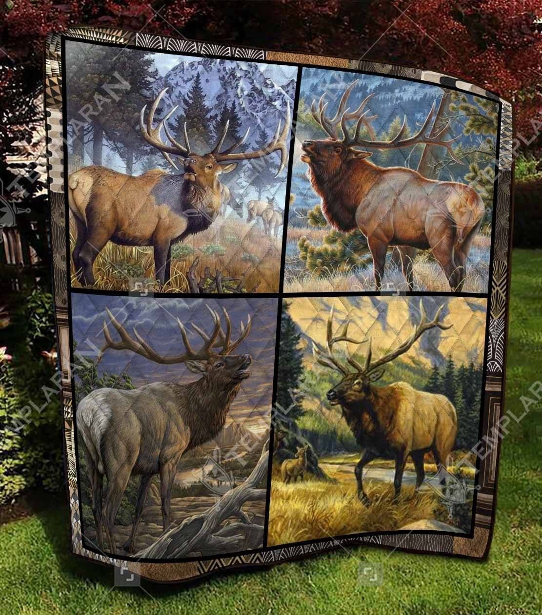 Deer Hunting Quilt Tufqj