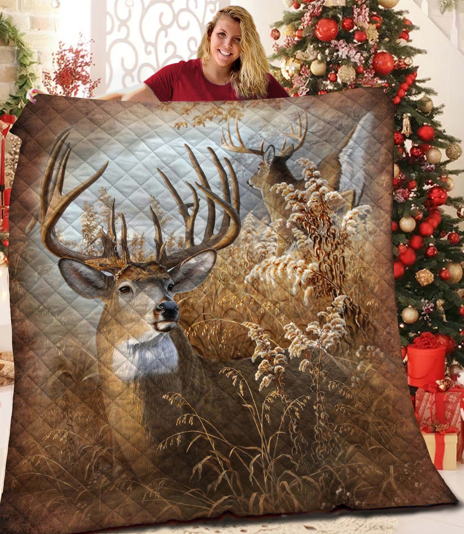 Hunting Deer Quilt Raj