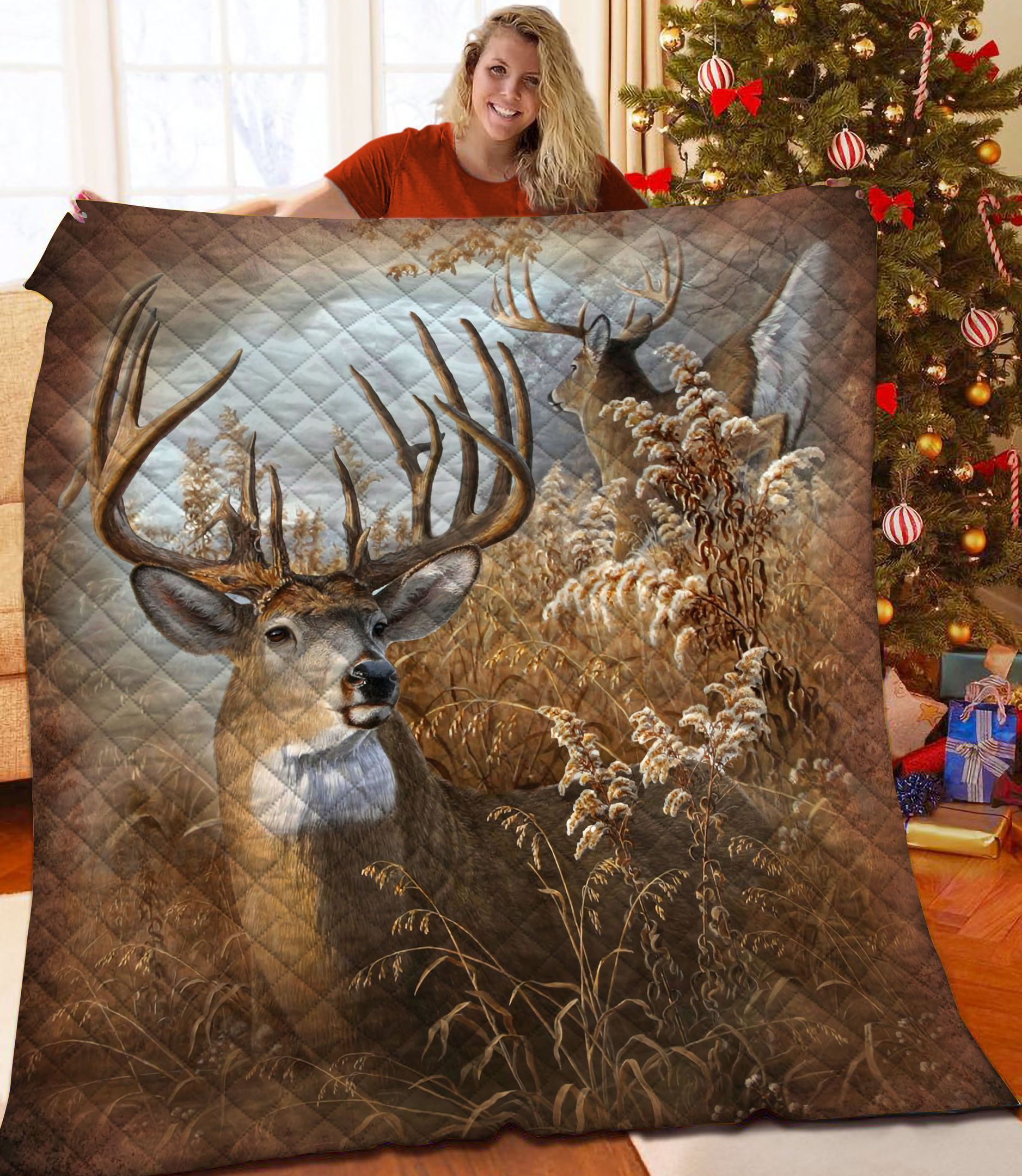 Hunting Deer Quilt Rao