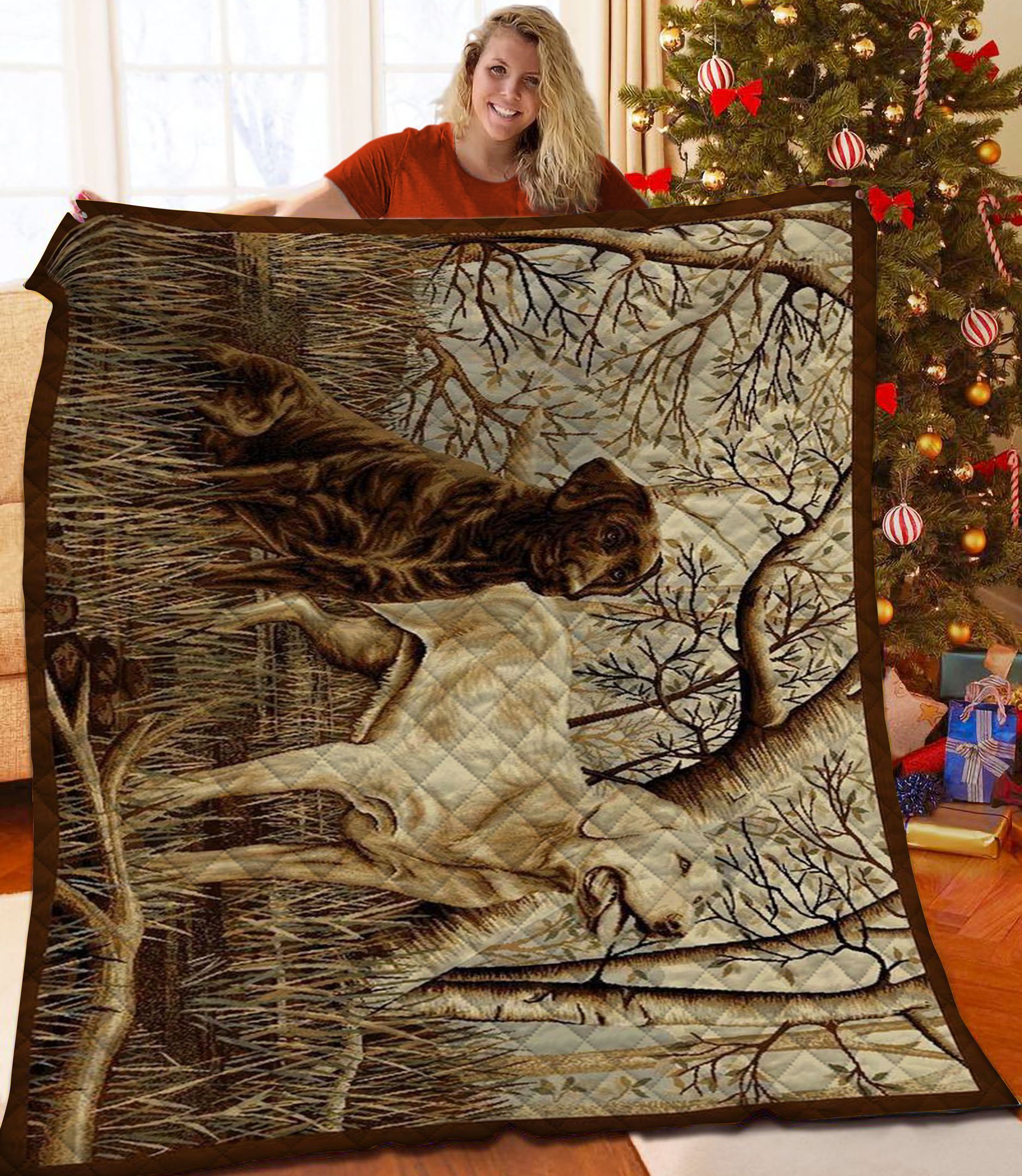 Hunting Dog Quilt Qzp