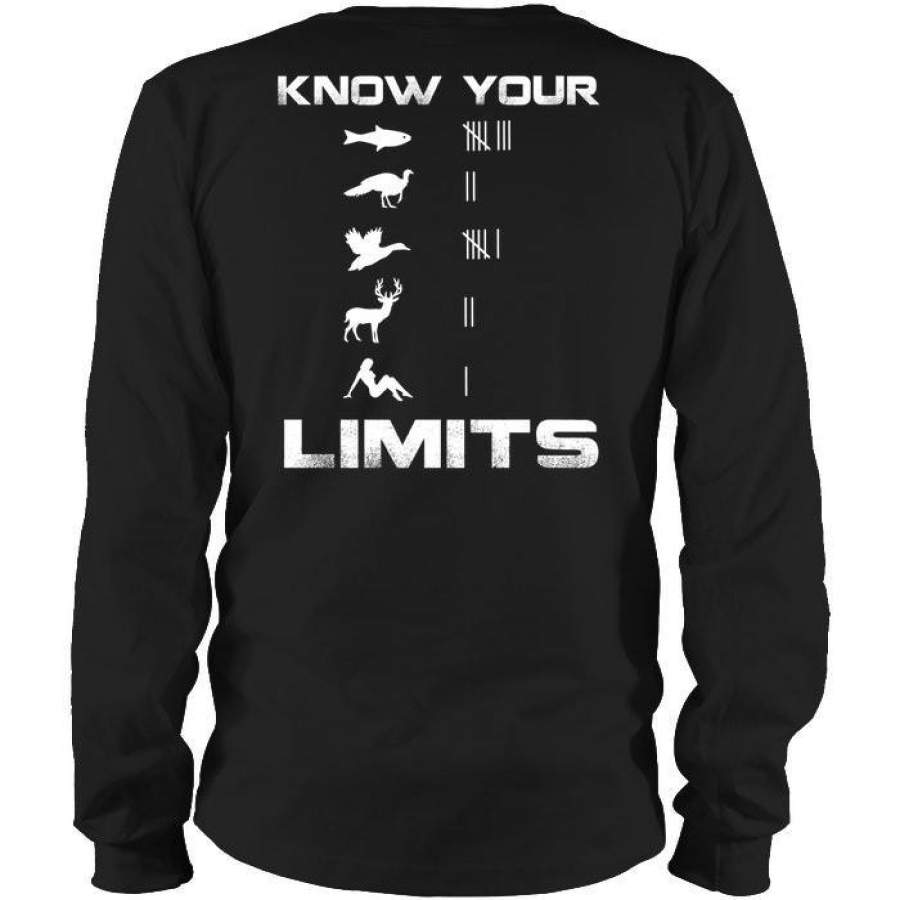 Hunting Fishing Love Know Your Limits Unisex Long Sleeve