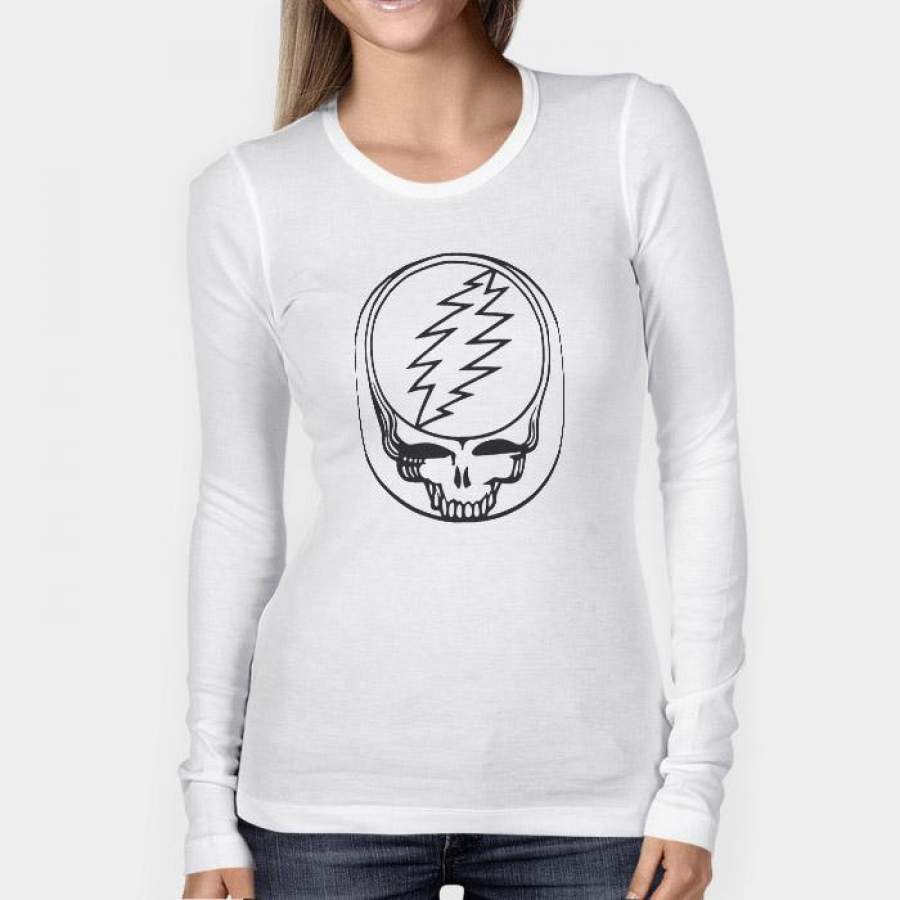 Black White Grateful Dead Women Long Sleeve | Teesmarvel