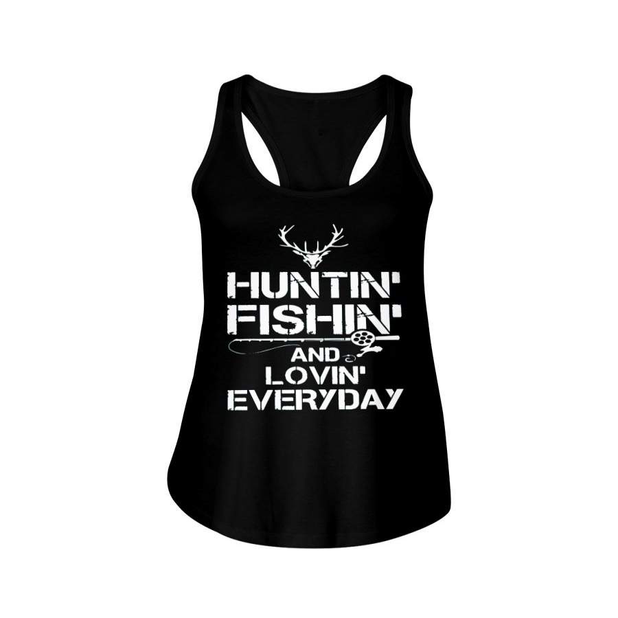 Hunting Fishing And Loving Everyday Ladies Flowy Tank