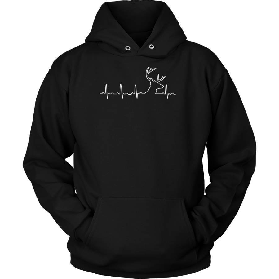 Christmas – HUNTING HEARTBEAT, GLOW IN THE DARK – Unisex Hoodie T Shirt – TL00975HO