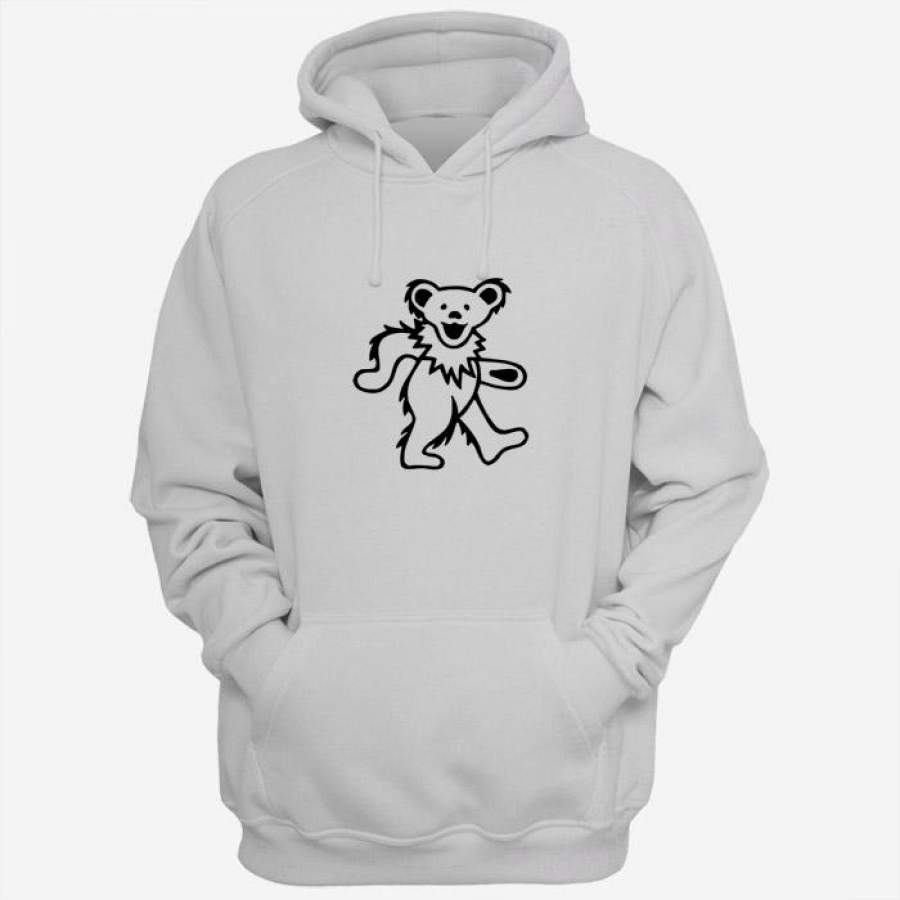 Black White Grateful Dead Bear Men Hoodies | Women Hoodie | Teesmarvel