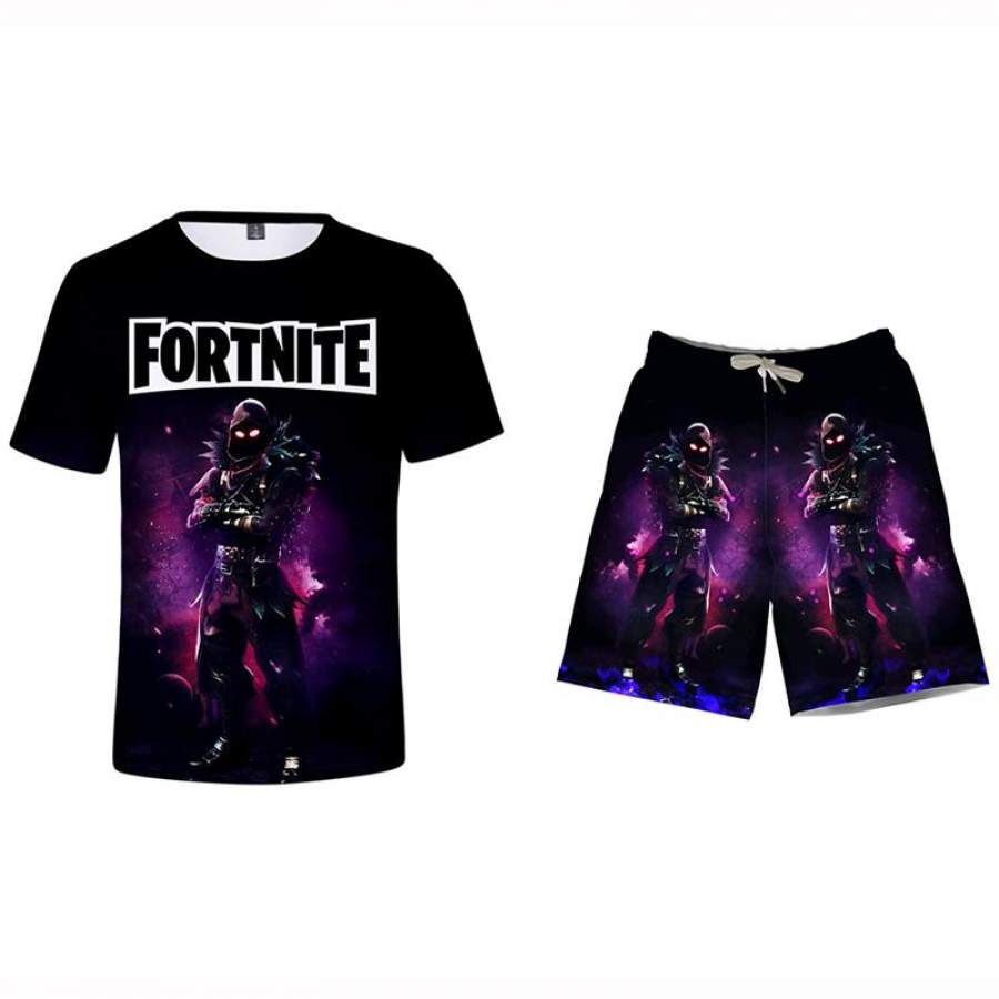 Fortnite T-shirt and Pants Sets Raven Clothing Set